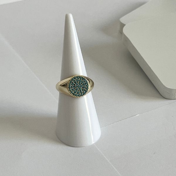 Pinky - blue zircon cuff ring