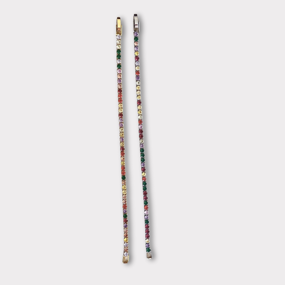 multicolor stones tennis bracelet