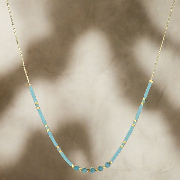 Natural Stone - slim necklace