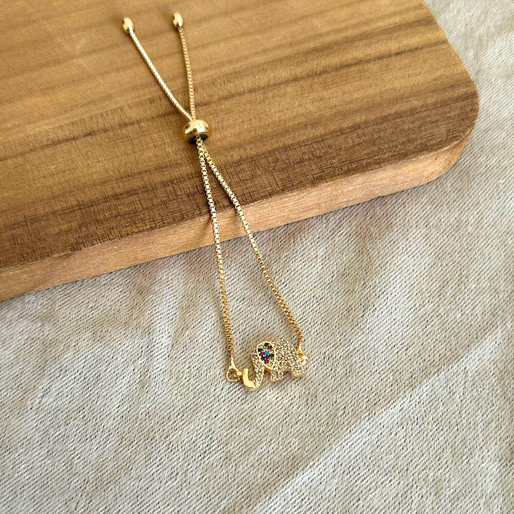 Elephant shaped adjustable bracelet