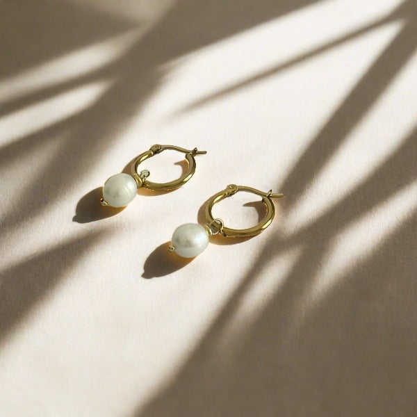 Pearls - drop earrings