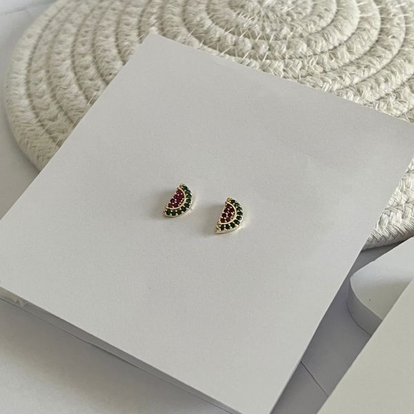 Watermelon stud earrings