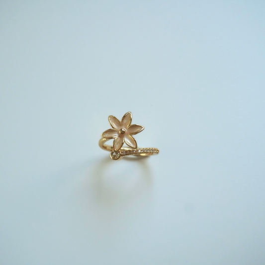 flower cuff ring