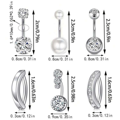 Belly - stainless steel belly-button rings