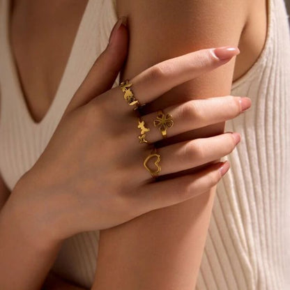 Sally - gold plated Cuff rings