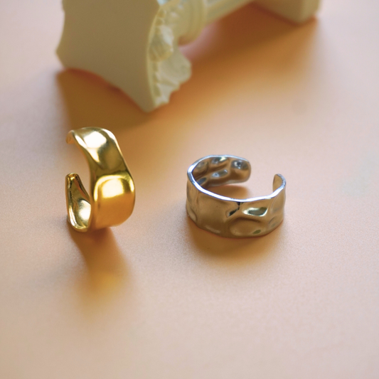 Bold - hammered cuff ring