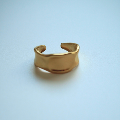 Bold - hammered cuff ring