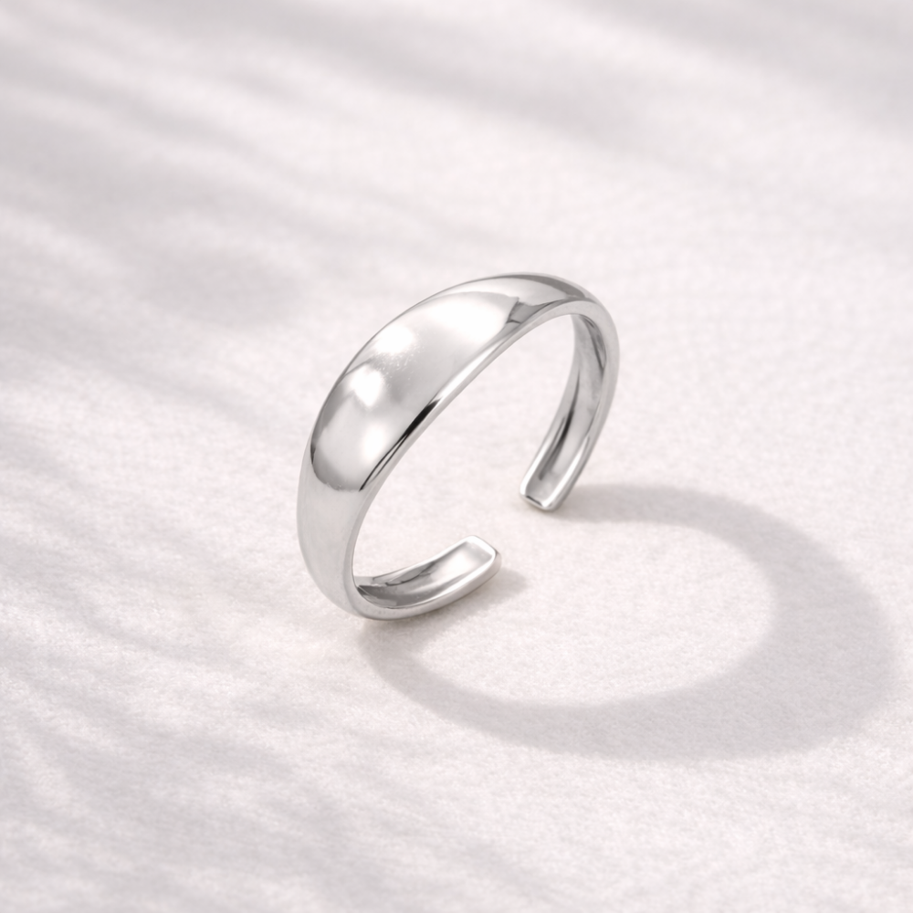 Stainless steel gold plated Simply - cuff ring