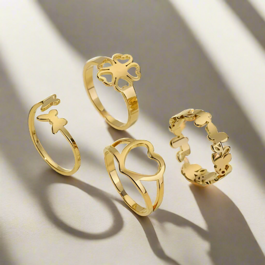 Sally - gold plated Cuff rings