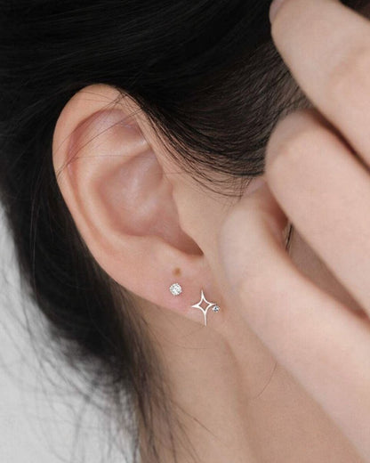 Shining Star - Sterling Silver S925 stud earrings