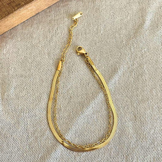 Snake chain Double bracelet