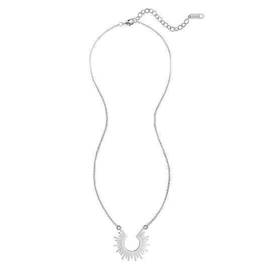 Stainless Steel abstract sun Necklace