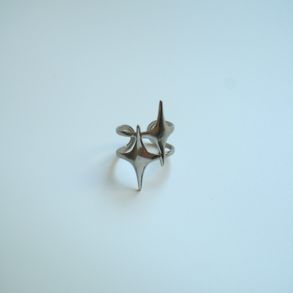 Shining Star - Stainless Steel cuff ring