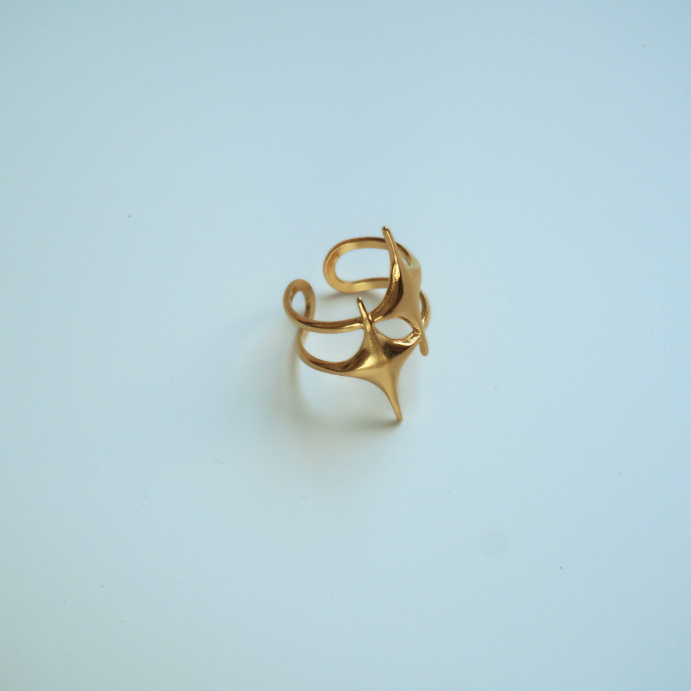 Shining Star - Stainless Steel cuff ring