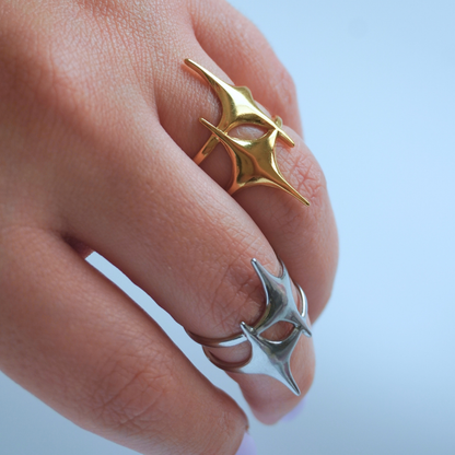 Shining Star - Stainless Steel cuff ring
