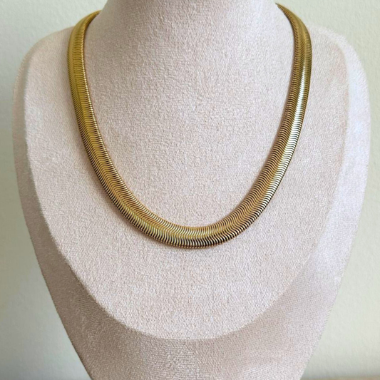 Thick snake chain necklace