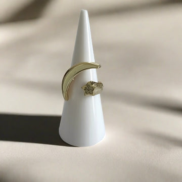 Moon and star shape - cuff ring