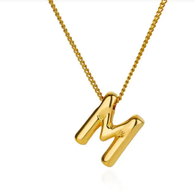 3D Balloon Letter Necklace - Elegantix Boutique