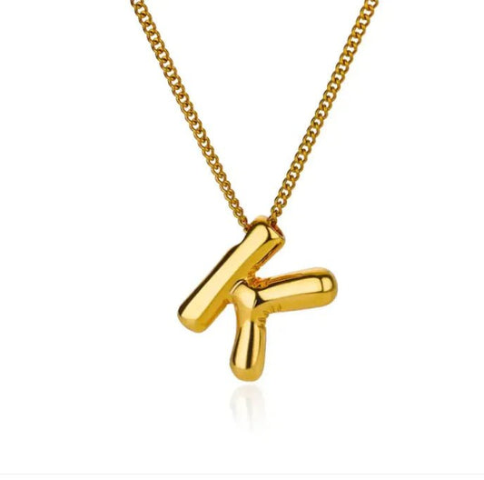 3D Balloon Letter Necklace - Elegantix Boutique