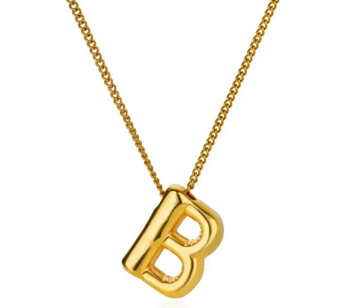 3D Balloon Letter Necklace - Elegantix Boutique