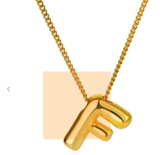 3D Balloon Letter Necklace - Elegantix Boutique