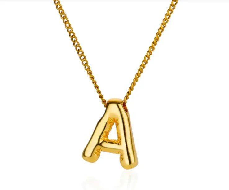 3D Balloon Letter Necklace - Elegantix Boutique