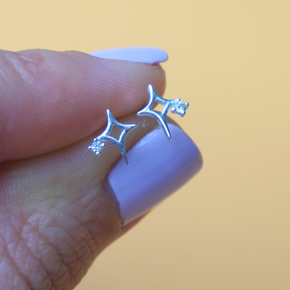 Shining Star - Sterling Silver S925 stud earrings