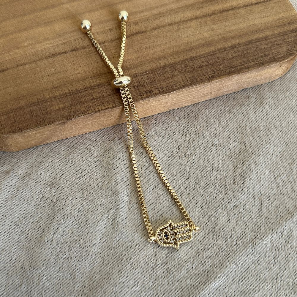 Hamsa/Hand of Fatima adjustable bracelet