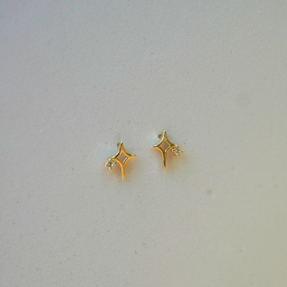 Shining Star - Sterling Silver S925 stud earrings