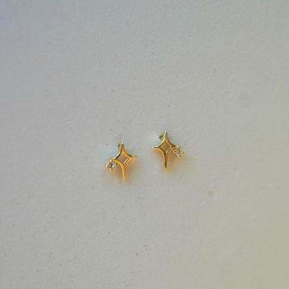 Shining Star - Sterling Silver S925 stud earrings
