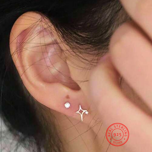 Shining Star - Sterling Silver S925 stud earrings