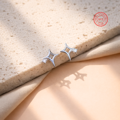 Shining Star - Sterling Silver S925 stud earrings