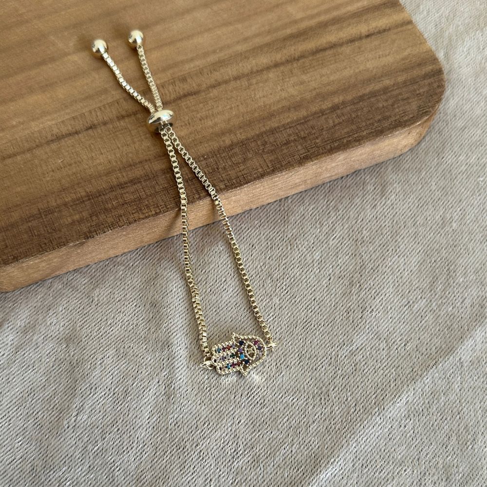 Hamsa/Hand of Fatima adjustable bracelet
