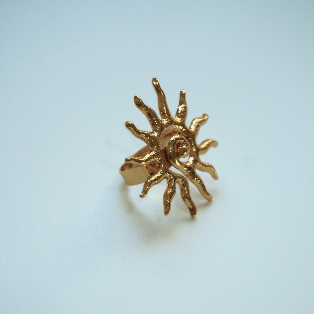 Solar - stainless steel necklace and ring