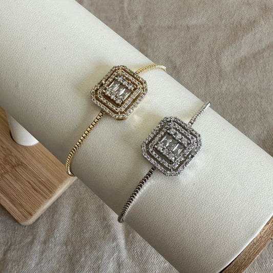 Classic - Rectangle rhinestone bracelet