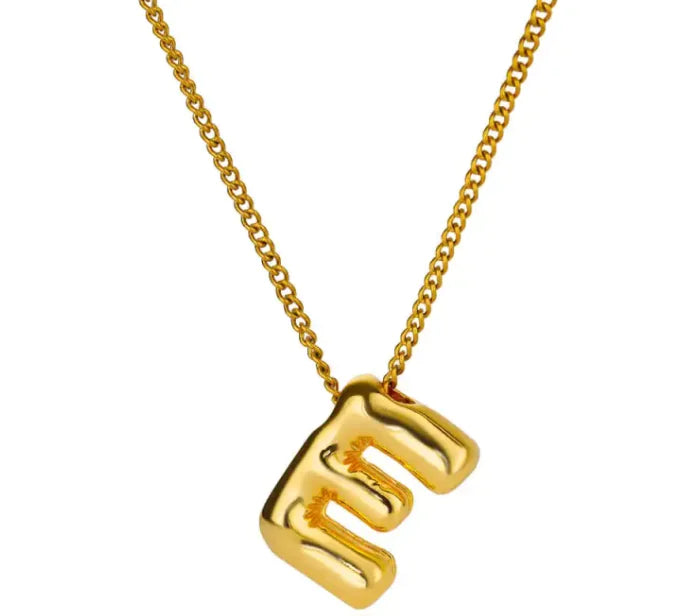 3D Balloon Letter Necklace - Elegantix Boutique