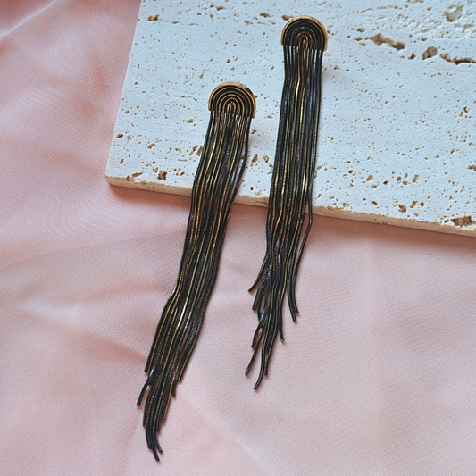 Arch - long stud earrings