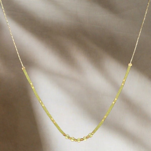 Natural Stone - slim necklace