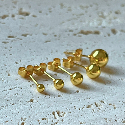 Boules - stainless steel Stud earrings