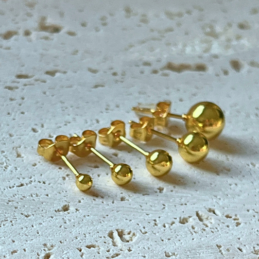 Boules - stainless steel Stud earrings