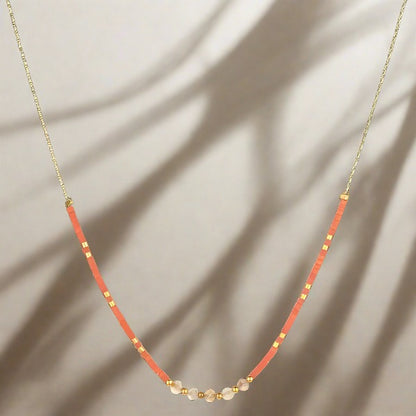Natural Stone - slim necklace