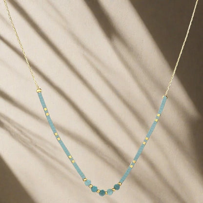 Natural Stone - slim necklace