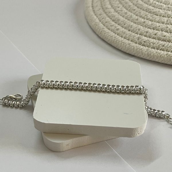 Cubic zircon - gold plated bracelet