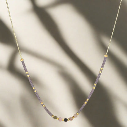 Natural Stone - slim necklace
