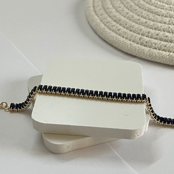 Cubic zircon - gold plated bracelet