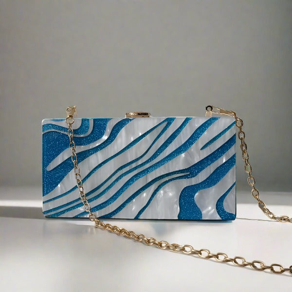 Ocean - square clutch bag