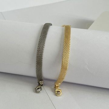 Compressed Chain- gold plated bracelet