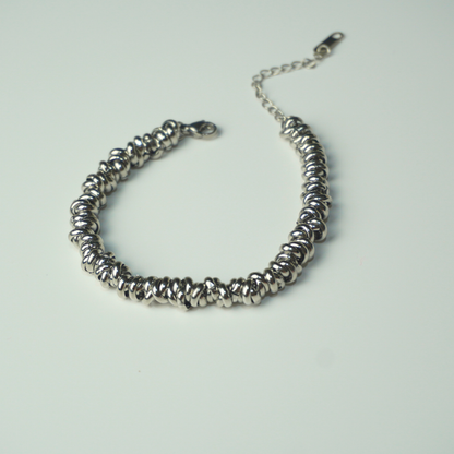 Beaded - stainless steel bracelet