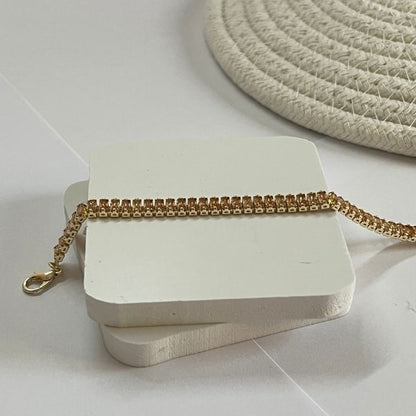 Cubic zircon - gold plated bracelet