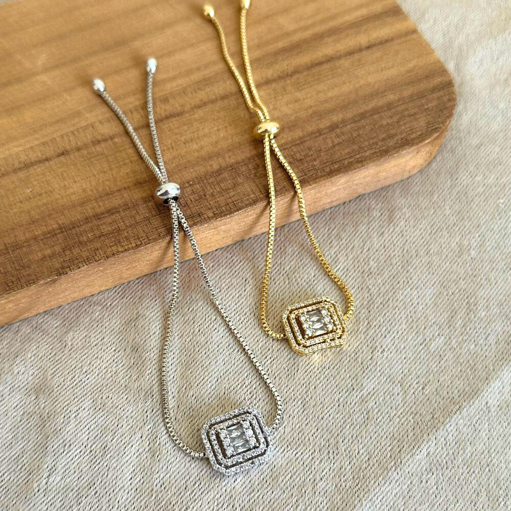 Classic - Rectangle rhinestone bracelet